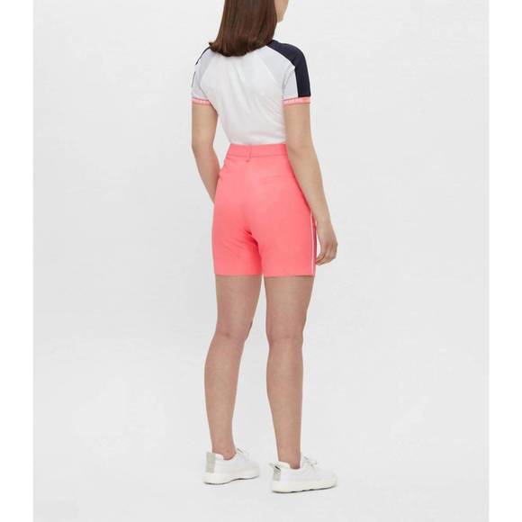 NEW J.LINDEBERG gwen golf shorts in tropical coral - Picture 3 of 5